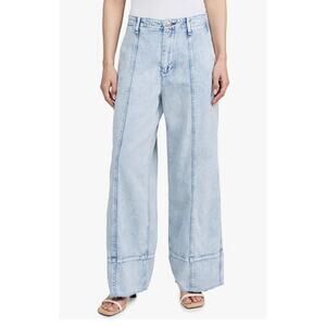 RAG & BONE WMNS 31 FEATHERWEIGHT ARIANNA CROPPED PALAZZO BLUE WIDE LEG JEANS NEW